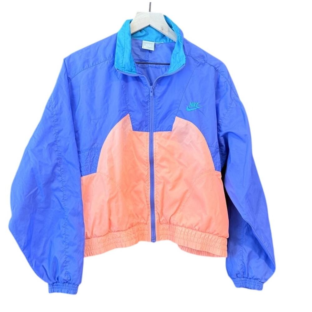 Vintage 90’s Nike Women's Purple & Coral Colorblock Utility Jacket